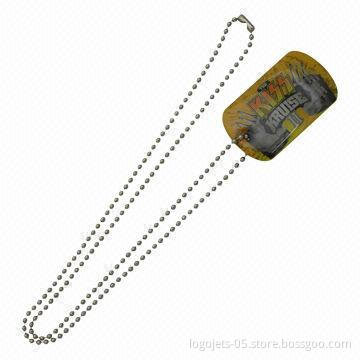 Dog Tag, Measures 50 x 29mm, with Offset Printing